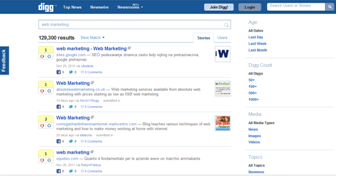 Digg Social Bookmarking